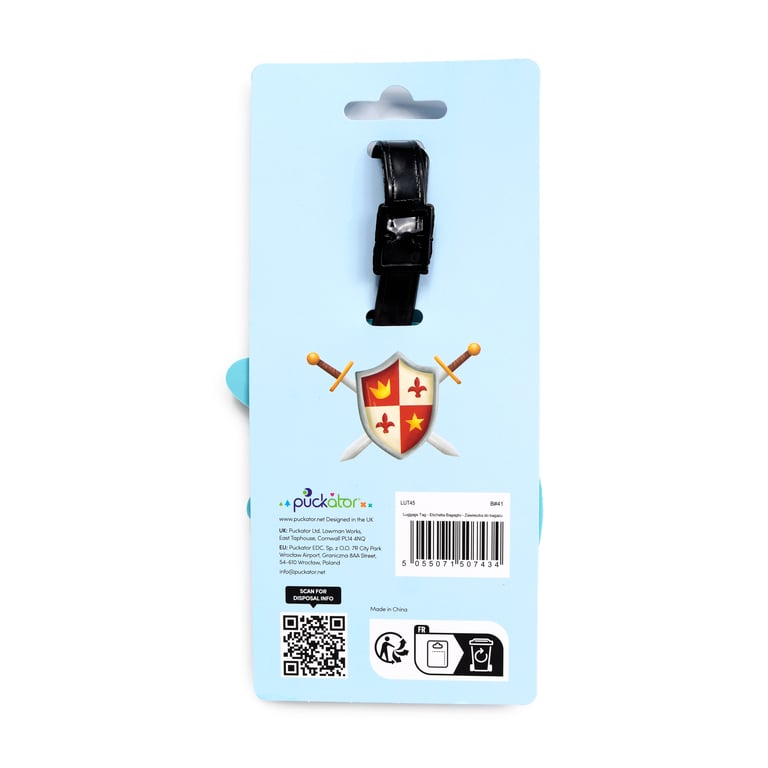 PVC Luggage Tag - Knights & Dragons Durable Travel Accessory