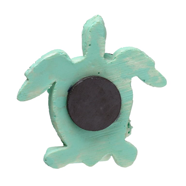 Hand Painted Resin Nautical Turtle Seaside Magnet
