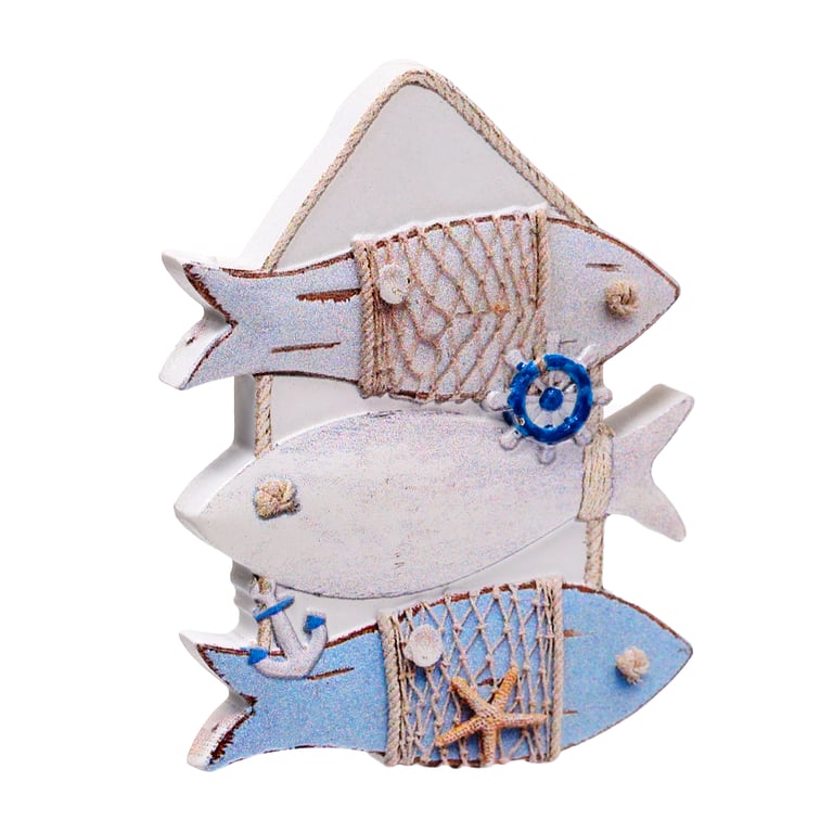 3D Printed Nautical Fish Sign Resin Metal Souvenir Magnet