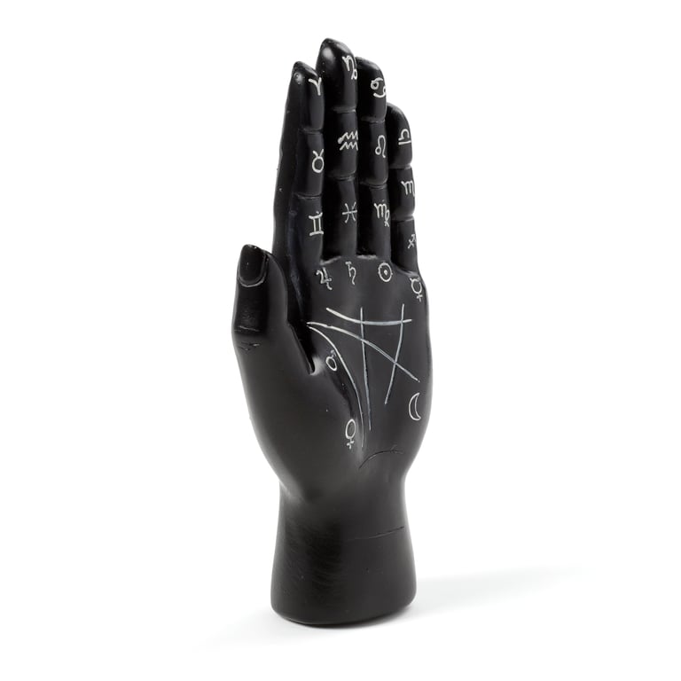 Resin Decorative Mantric Hand Palm Ornament - Tarot Inspired Home Decoration