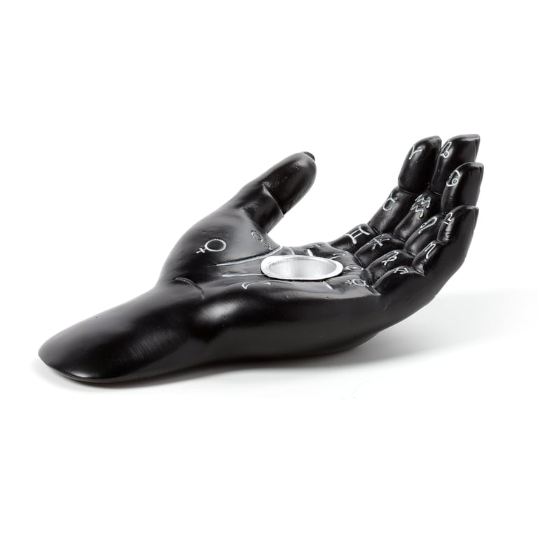 Resin Mantric Hand Incense Cone Dish Holder