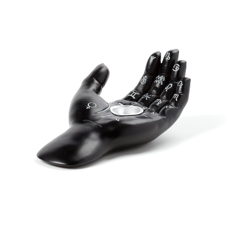 Resin Mantric Hand Incense Cone Dish Holder