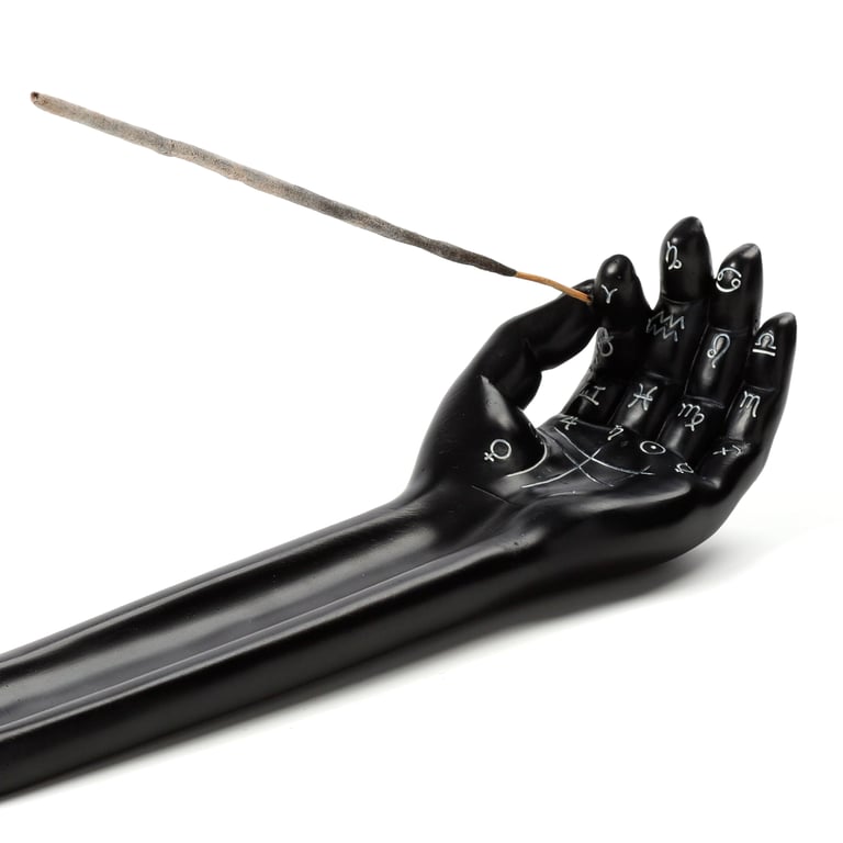 Decorative Resin Incense Ashcatcher - Hand Palm Holder for Incense Sticks