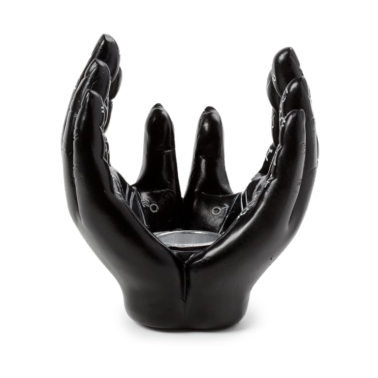 Resin Decorative Incense Cone Burner - Mantric Hand Open Palms Holder