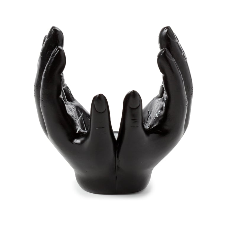 Resin Decorative Incense Cone Burner - Mantric Hand Open Palms Holder