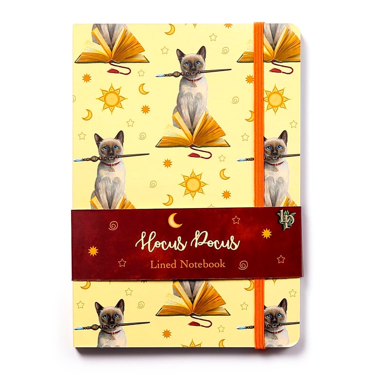 Lisa Parker Hocus Pocus Cat Recycled Paper A5 Lined Notebook - Eco Friendly & Licensed