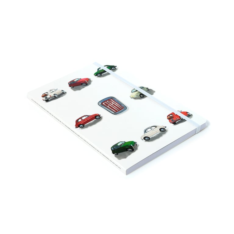 Recycled Paper Fiat 500 A5 Lined Notebook - Eco Friendly and Licensed Territory
