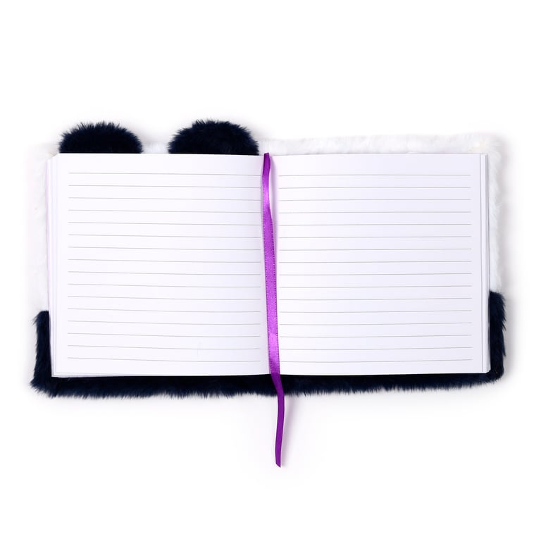 Adoramals Susu The Panda Plush Lined Notebook - Polyester Paper Card Construction