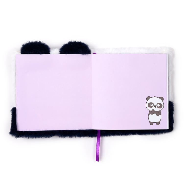 Adoramals Susu The Panda Plush Lined Notebook - Polyester Paper Card Construction