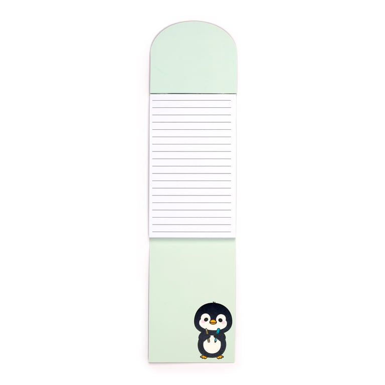 Flip Open Shaped Memo Pad - Adoramals Penguin Card Paper Home Office Supplies