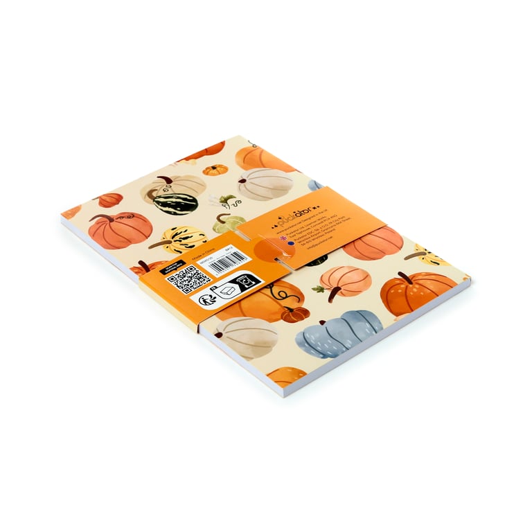 Recycled Paper A5 Lined Notebook - Eco Friendly Halloween Stag Design