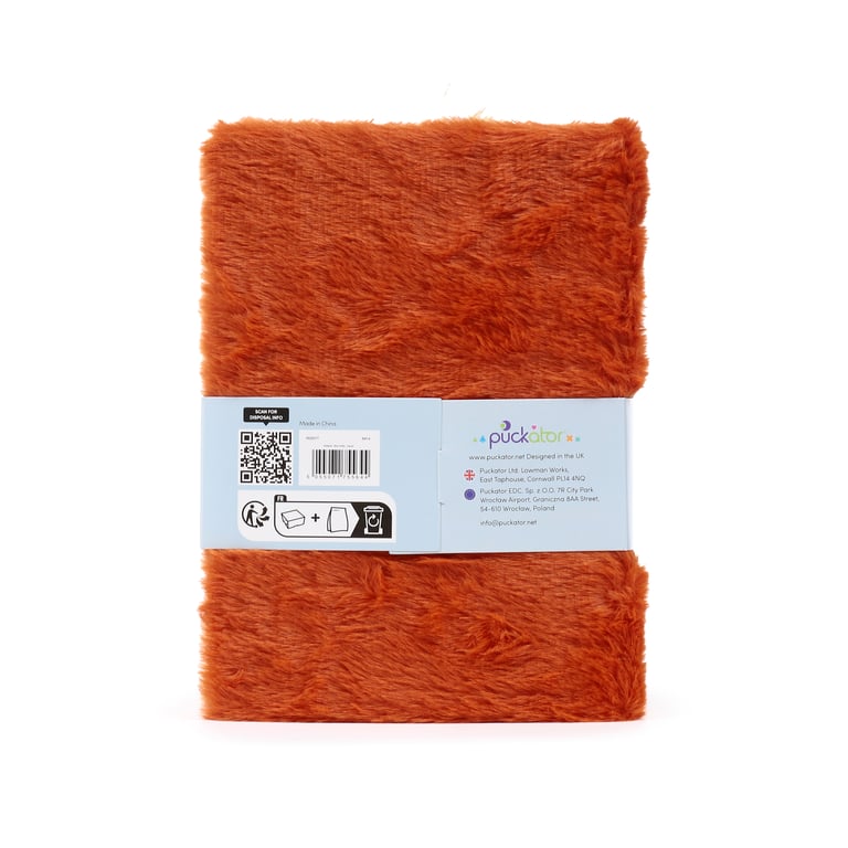 Highland Coo Cow Plush A5 Lined Notebook - Soft Polyester Cover