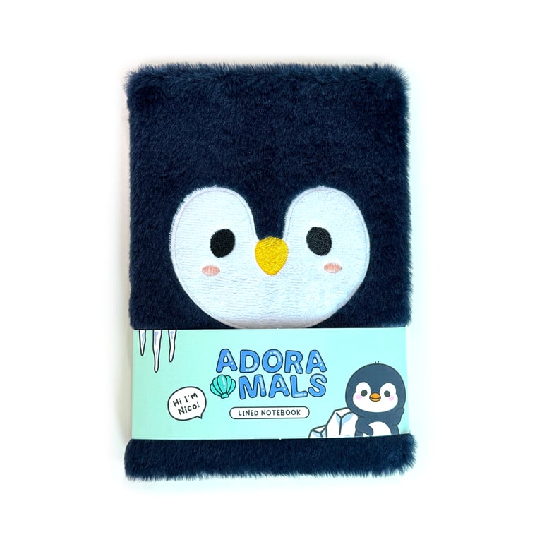Adoramals Penguin Plush A5 Lined Notebook