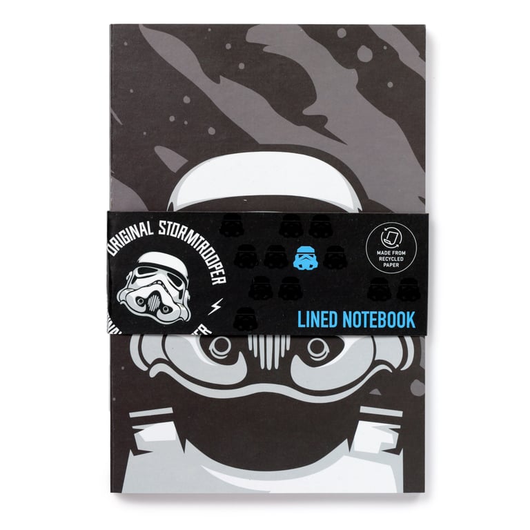 Recycled Paper Stormtrooper A5 Lined Notebook - Eco Friendly & Licensed