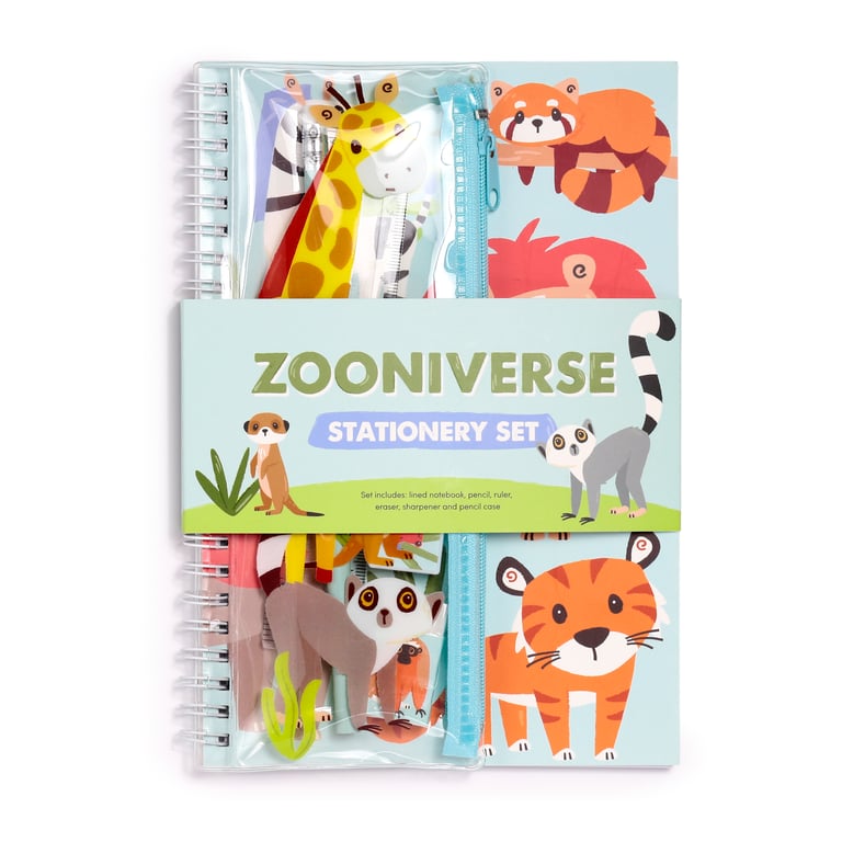 Zooniverse Spiral Bound A5 Lined Notebook - Metal Binding and Durable Construction