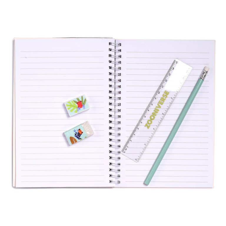 Zooniverse Spiral Bound A5 Lined Notebook - Metal Binding and Durable Construction