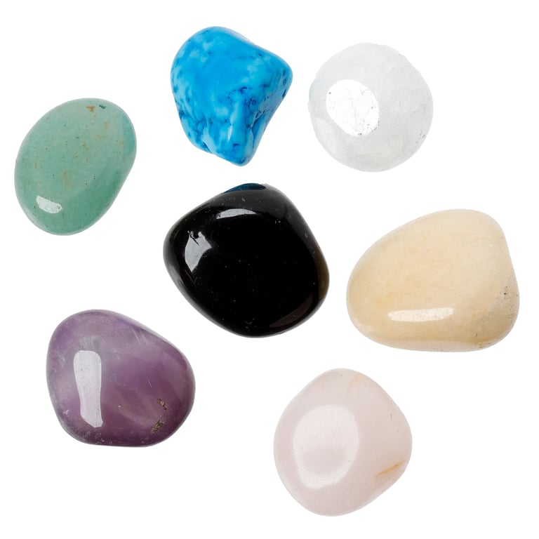 Natural Gemstone Necklace Kit - Assorted 7pc Beaded Jewelry Set