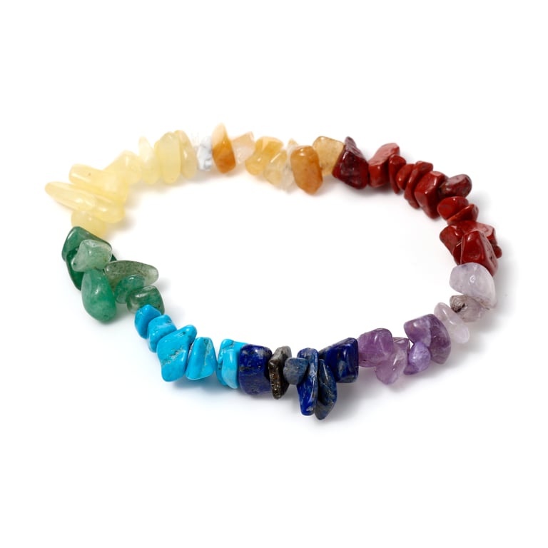 Natural Gemstones Chakra Stones Bracelet - Assorted Healing Gemstones