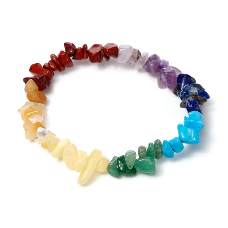 Natural Gemstones Chakra Stones Bracelet - Assorted Healing Gemstones