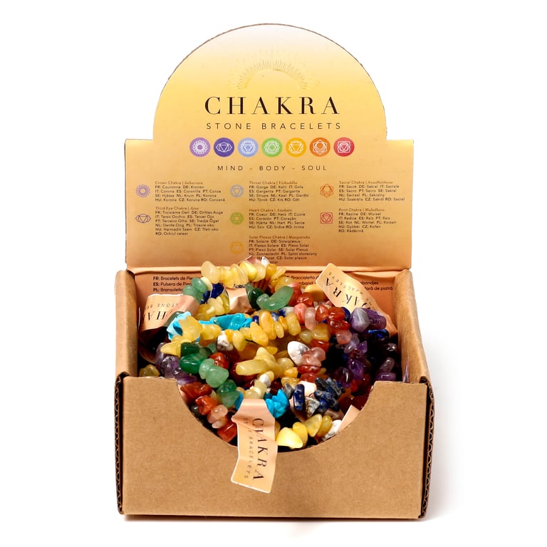 Natural Gemstones Chakra Stones Bracelet - Assorted Healing Gemstones