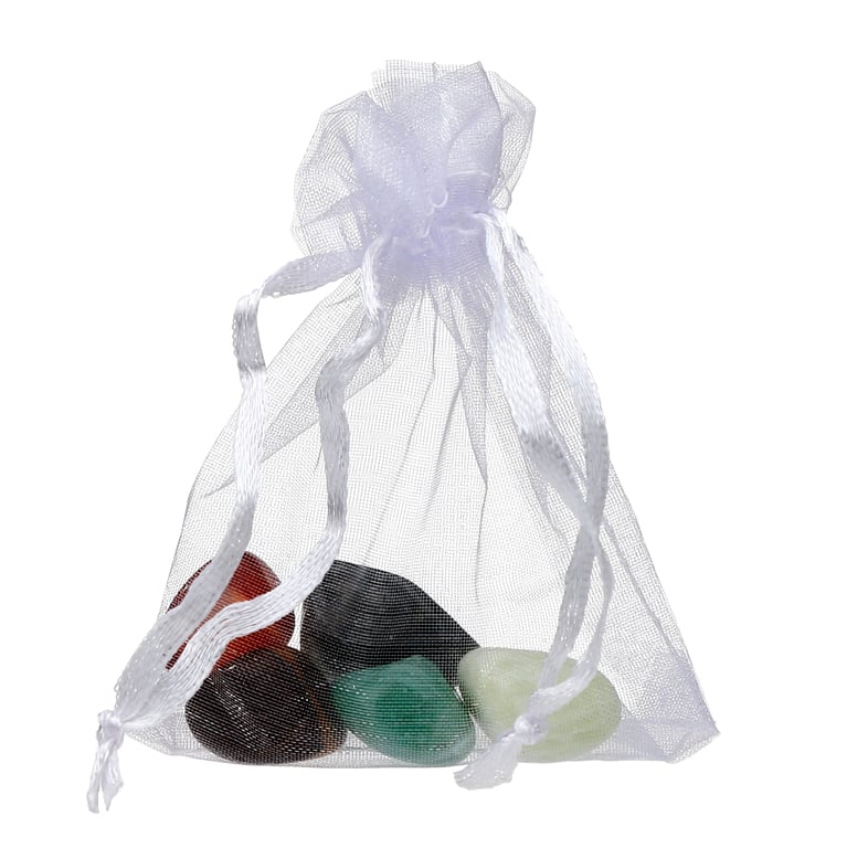 Natural Gemstone Set - 5 Luck & Wealth Stones, Handcrafted from Genuine Materials