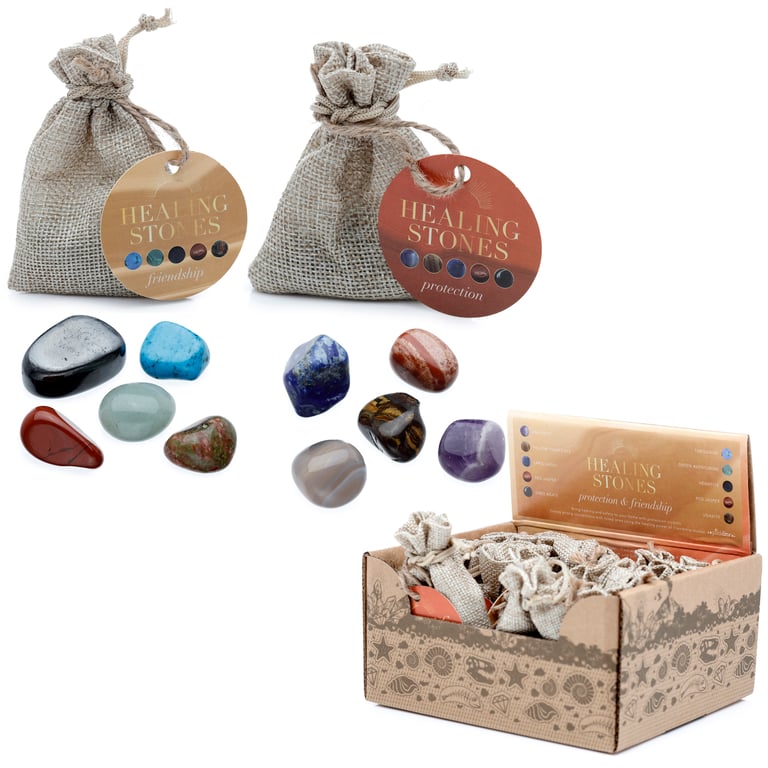 Protection & Friendship Stones Set - 5 Natural Gemstones for Protection and Harmony
