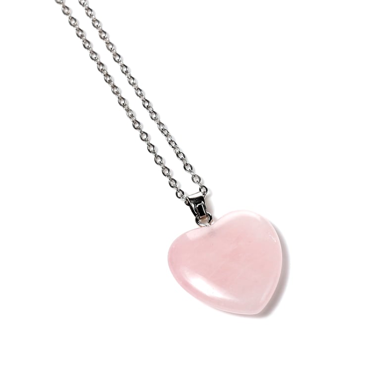 Gemstone Pendant Set - 6 Interchangeable Heart Shaped Pendants with Natural Gemstones and Brass Jewelry