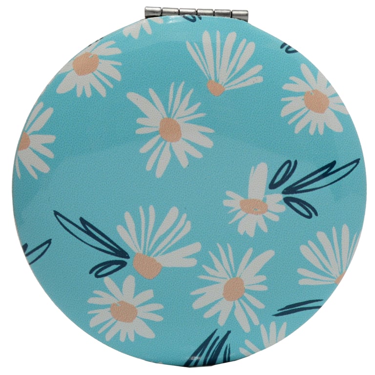 Compact Metal and Glass Mirror - Aluminium Frame Beauty Essentials