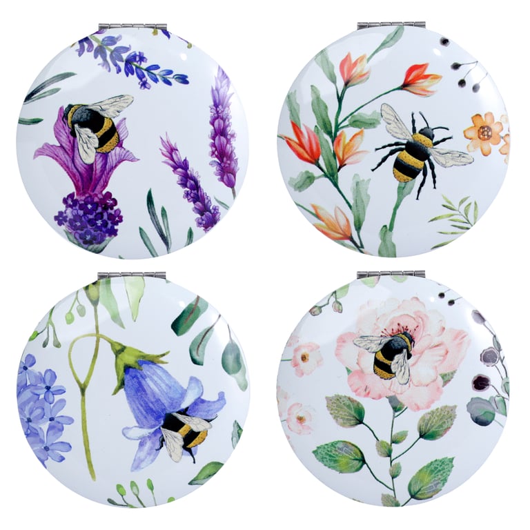 Compact Metal and Glass Mirror by Nectar Meadows - Home Decor Accent