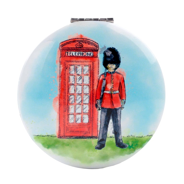 London Icons Metal Compact Mirror - Home Decor & Travel Accessory
