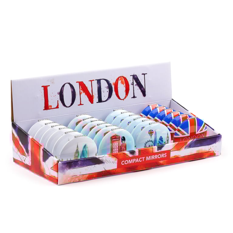 London Icons Metal Compact Mirror - Home Decor & Travel Accessory