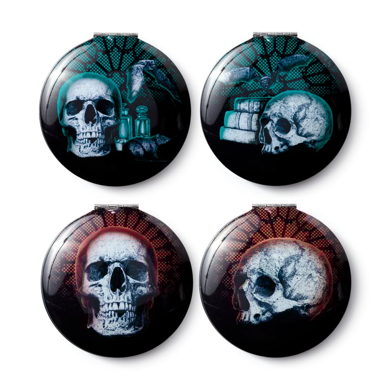 Gothica Compact Mirror - Metal and Glass Construction for Home Decor