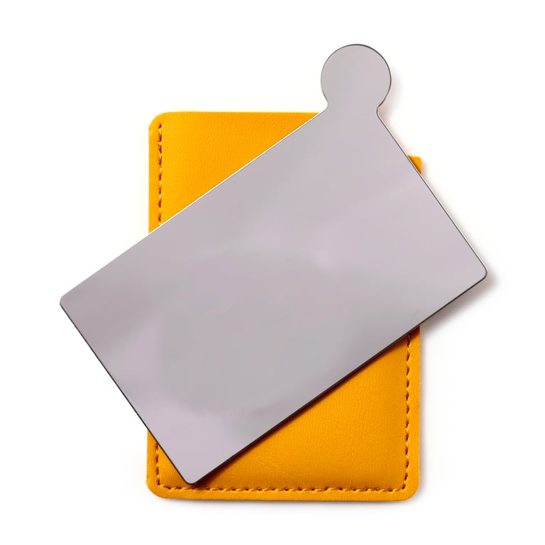 Autumn Harvest Pocket Mirror - Leatherette Sleeve & Metal Glass Construction