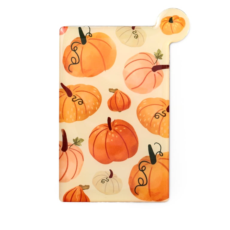 Autumn Harvest Pocket Mirror - Leatherette Sleeve & Metal Glass Construction