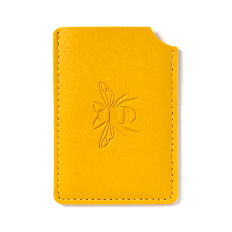 Nectar Meadows Bee Pocket Mirror with Leatherette Sleeve and Glass Finish
