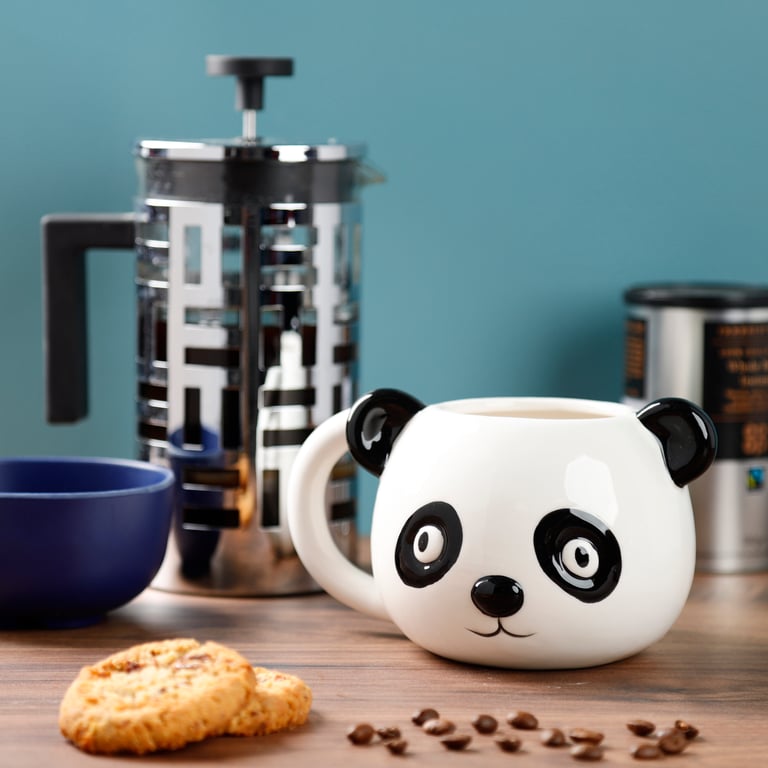 Ceramic Shaped Head Adoramals Panda Mug - 700ml Food Safe & Microwave Safe Ceramic Design