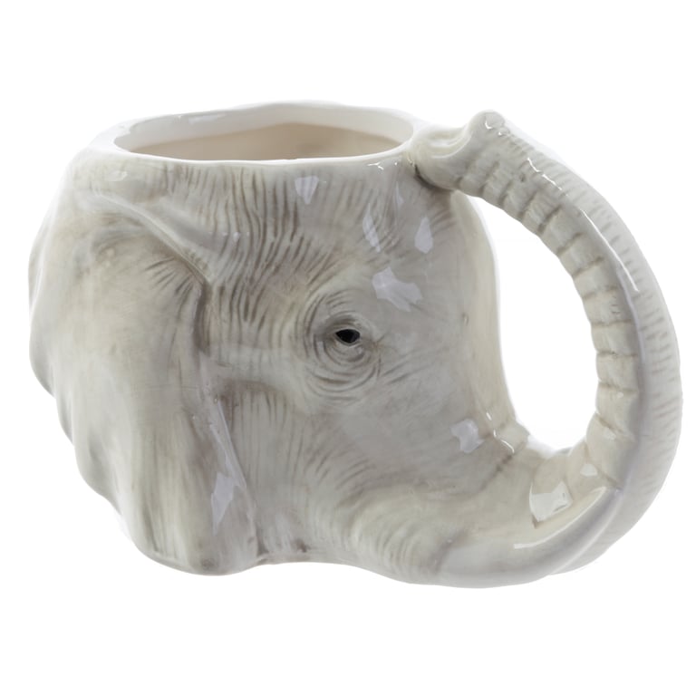 Ceramic Elephant Mug - 450ml Food Safe Dolomite Construction