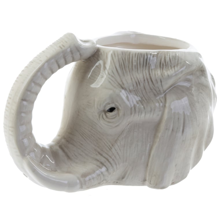 Ceramic Elephant Mug - 450ml Food Safe Dolomite Construction