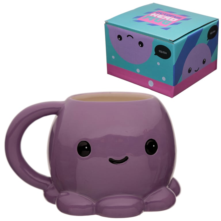 Ceramic Shaped Head Octopus Mug 700ml - Food Safe Ceramic Design