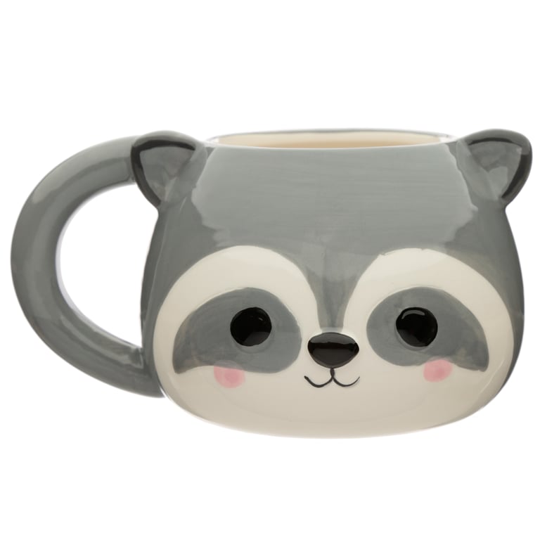 Ceramic Shaped Head Mug - Adoramals Raccoon Ceramic 700ml Food Safe Mug