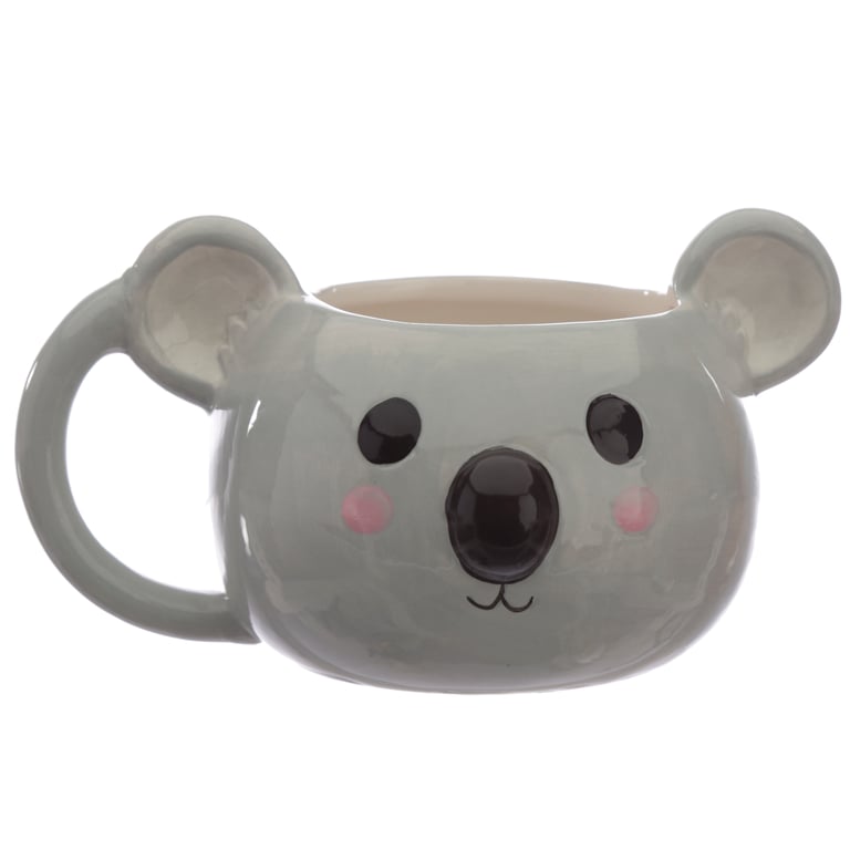 Adoramals Ceramic Koala Shaped Mug - 460ml, Dishwasher & Microwave Not Safe
