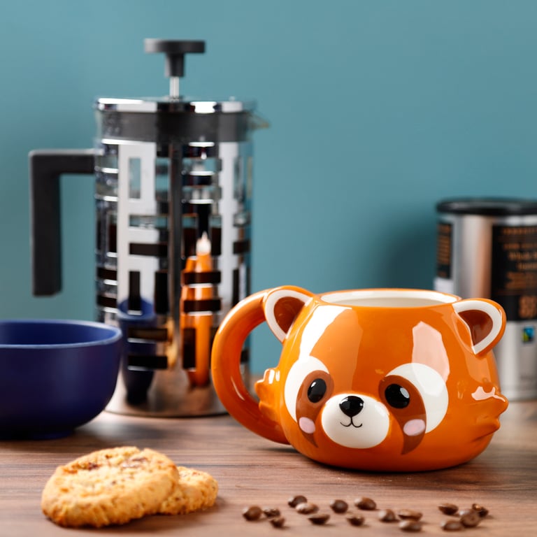 Ceramic Shaped Head Red Panda Mug - 600ml Food Safe Ceramic Design