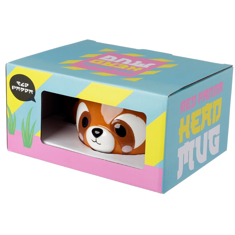 Ceramic Shaped Head Red Panda Mug - 600ml Food Safe Ceramic Design