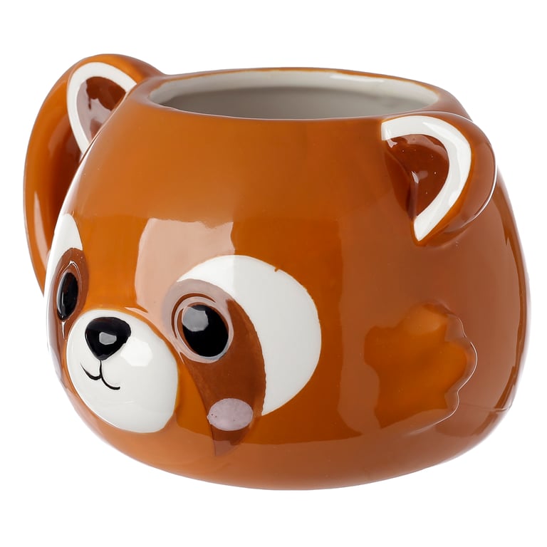 Ceramic Shaped Head Red Panda Mug - 600ml Food Safe Ceramic Design