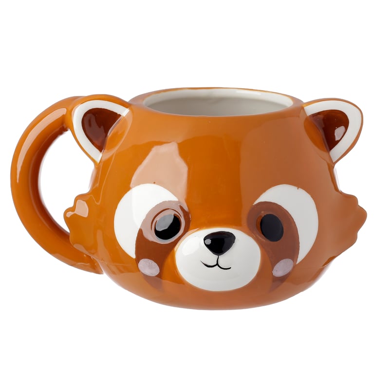 Ceramic Shaped Head Red Panda Mug - 600ml Food Safe Ceramic Design