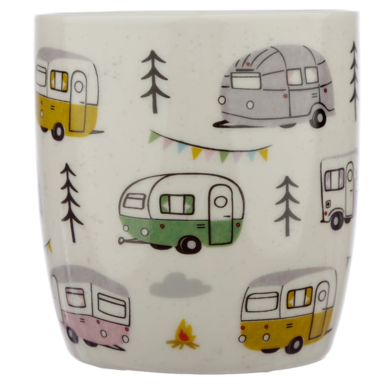 Porcelain Wildwood Caravan Mug - 300ml, Microwave & Dishwasher Safe