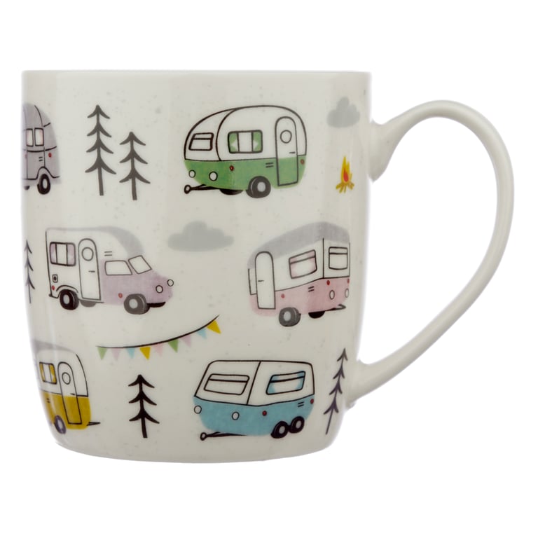 Porcelain Wildwood Caravan Mug - 300ml, Microwave & Dishwasher Safe