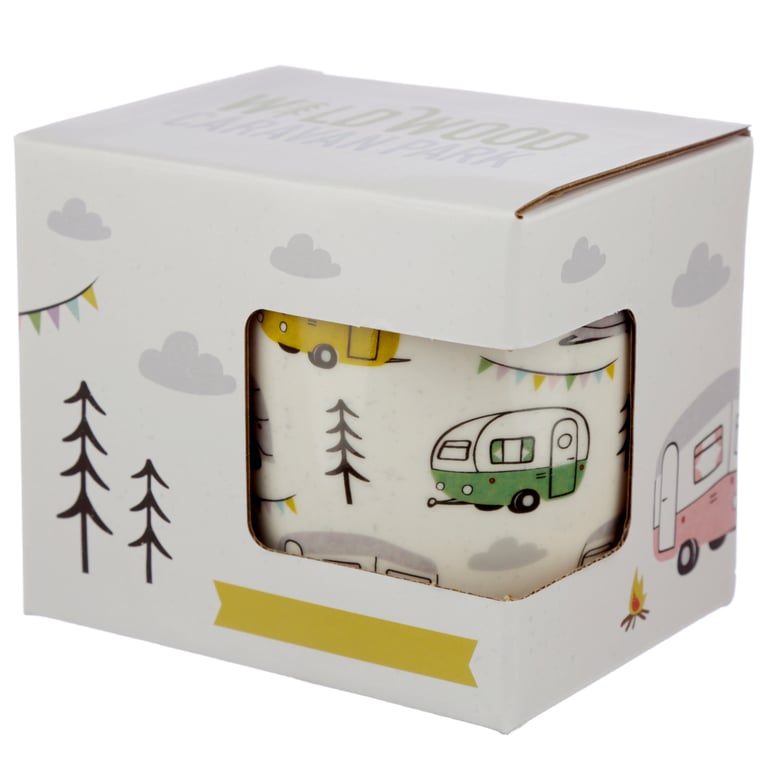 Porcelain Wildwood Caravan Mug - 300ml, Microwave & Dishwasher Safe