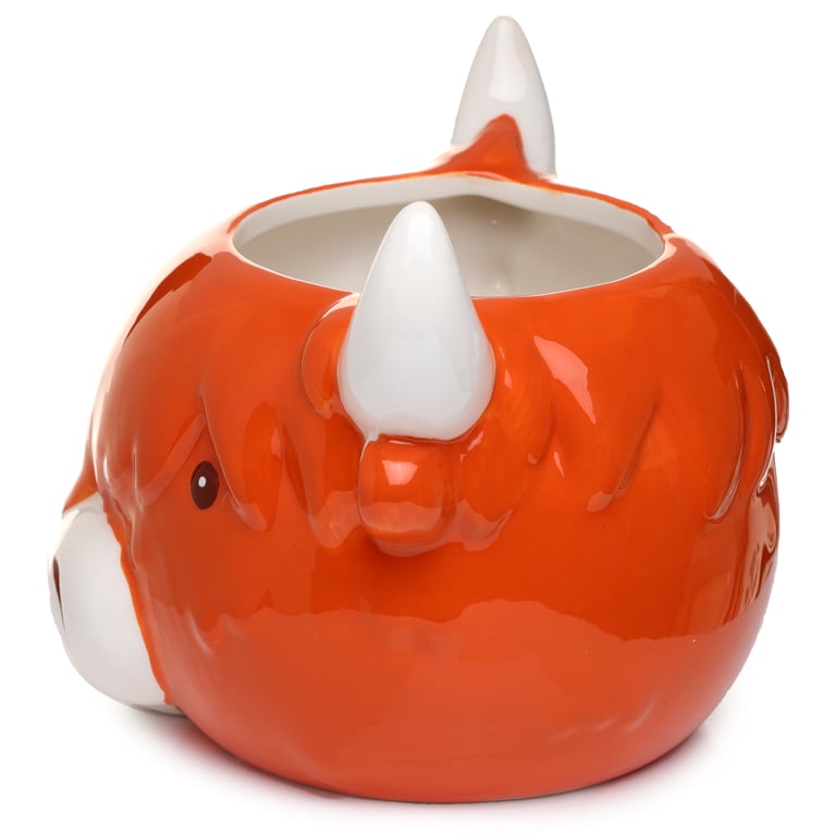Ceramic Shaped Head Highland Coo Cow Mug - 550ml Dolomite Ceramic