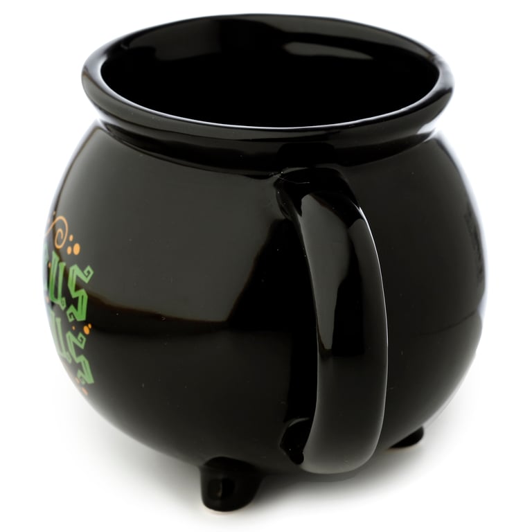 Hocus Pocus Black Cauldron Novelty Shaped Ceramic Mug - 550ml Halloween Holiday Gift